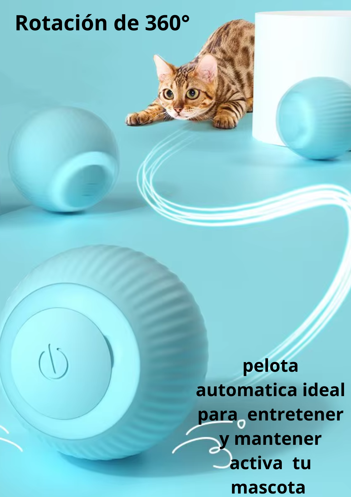 Pelota Eléctrica Inteligente para Gatos y Perros 🐱🐶